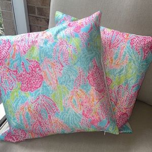 Lilly Pulitzer inspired pillows